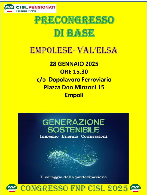 PRECONGRESSI RLS EMPOLESE/VALD'ELSA